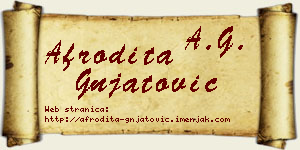 Afrodita Gnjatović vizit kartica